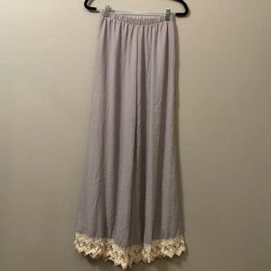 lavender lace palazzo pants